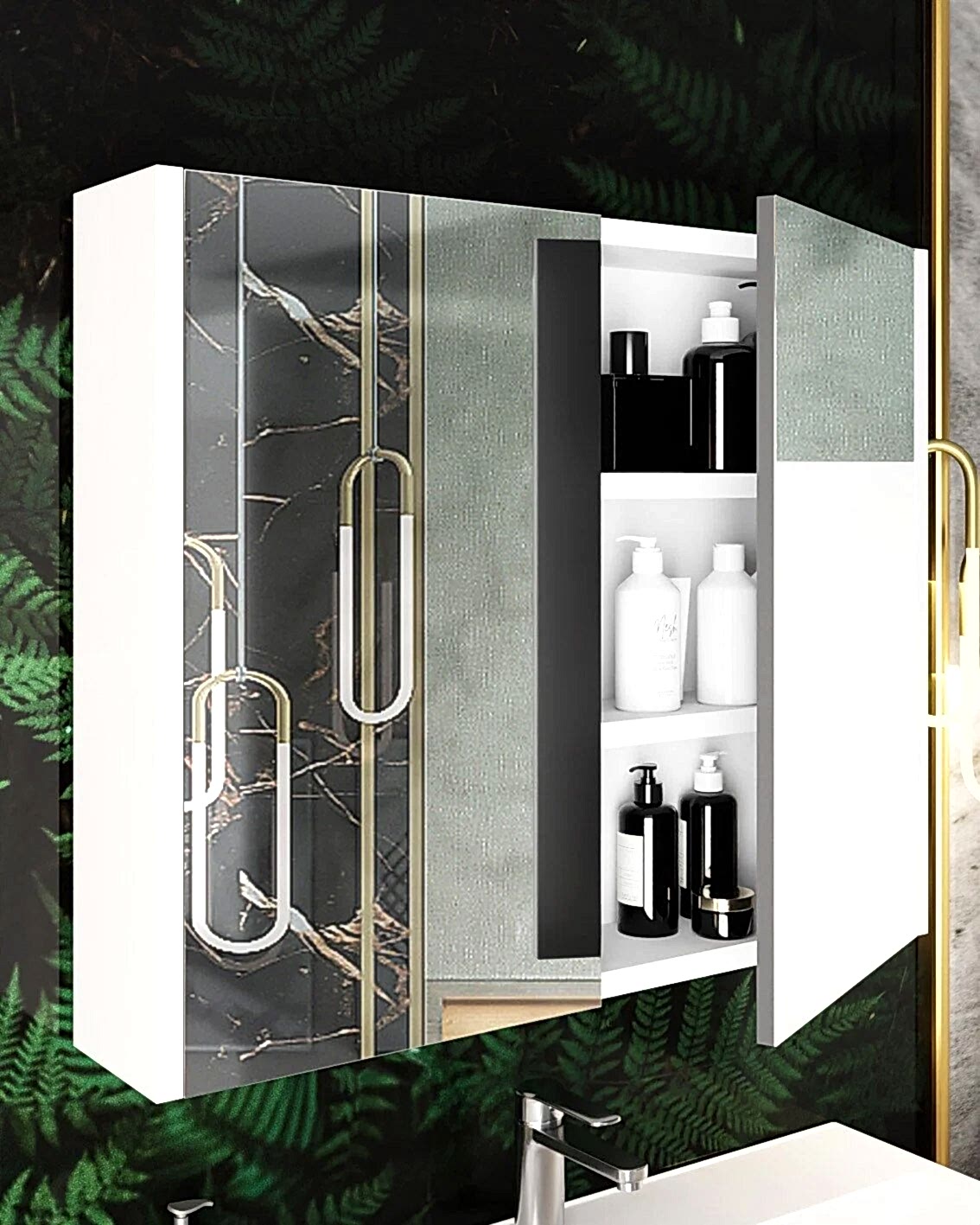 Karen Banyo Arin 80 CM Aynalı Banyo Dolabı - Mekan Kapı 