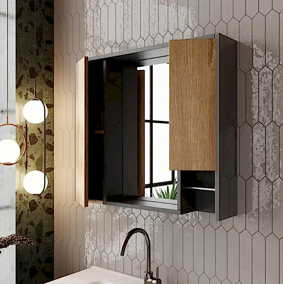 Karen Banyo Marmara 85 Banyo Dolabı Ust Modul Aynalı Dolap - Mekan Kapı 